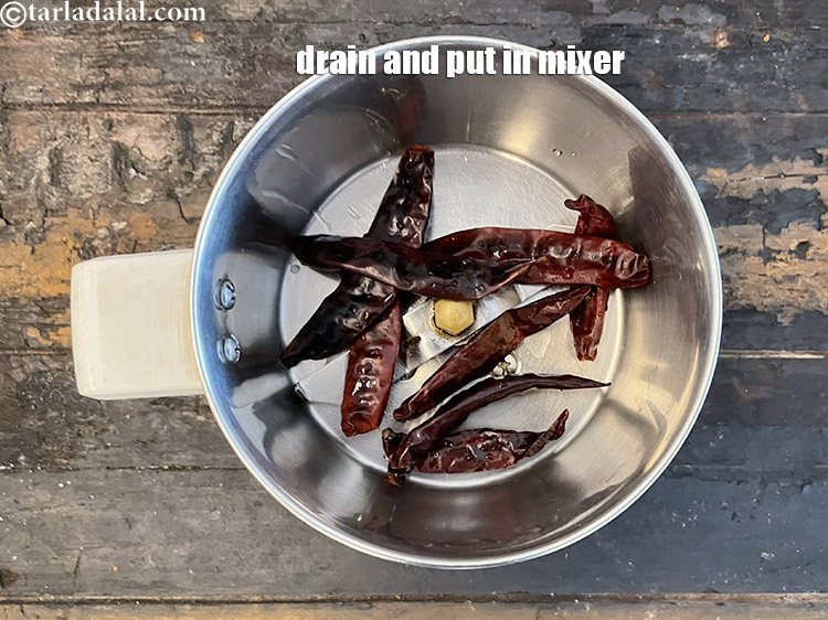 Step 24 – Drain and put in a mixer.