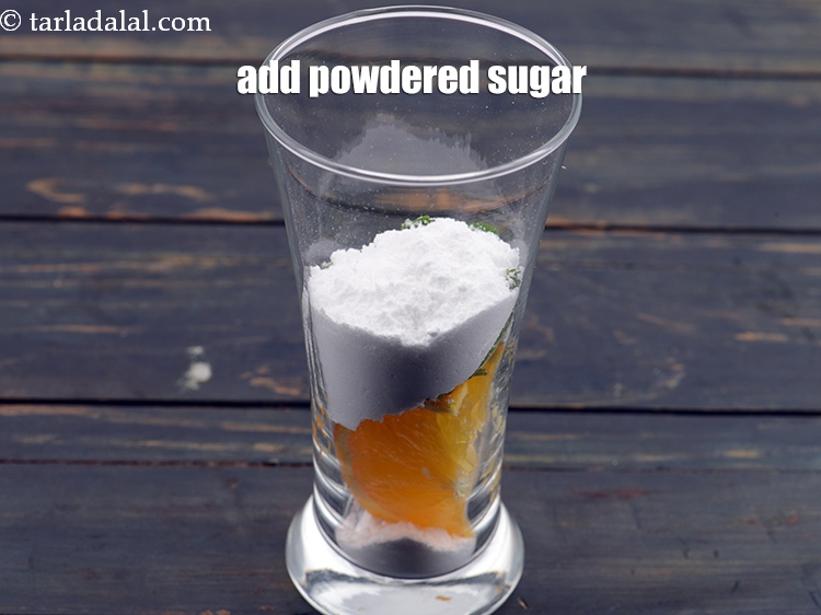 Step 6 – Add 1 &frac12; tbsp&nbsp;<a href="https://www.tarladalal.com/glossary-powdered-sugar-280i">powdered sugar</a>.