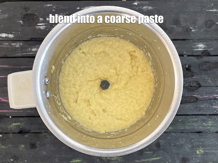 Step 13 – Blend to a coarse paste.