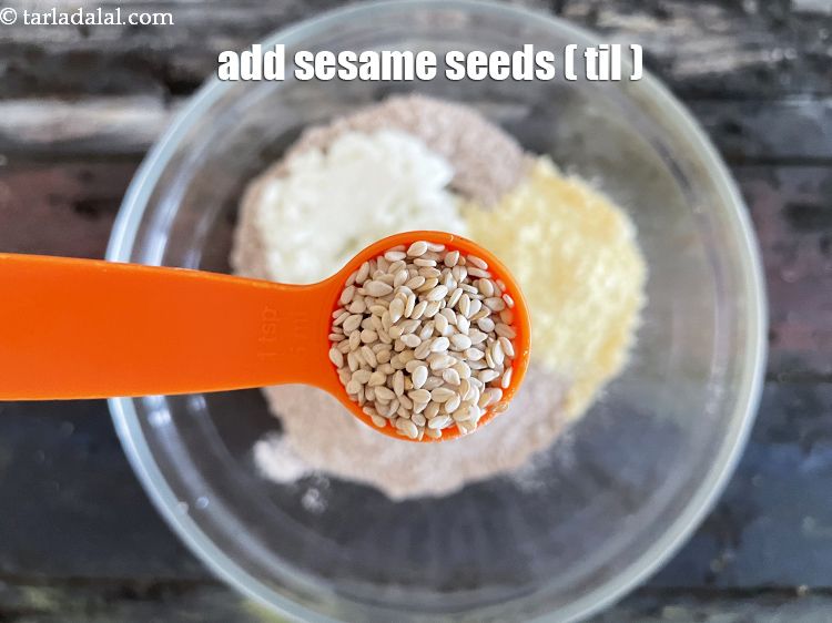 Step 8 – Add&nbsp;<meta charset="UTF-8" />1 tsp&nbsp;<a href="glossary-sesame-seeds-til-gingelly-seeds-612i">sesame seeds (til)</a>.