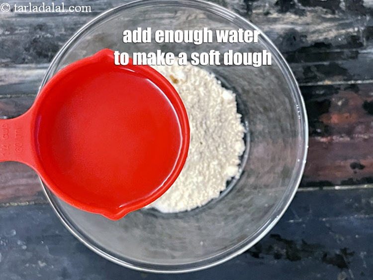 Step 15 – Add enough water to make a soft dough. We added 1/4 cup water and then …