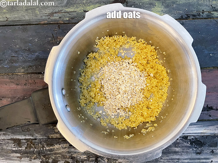 Step 11 – Add the oats.