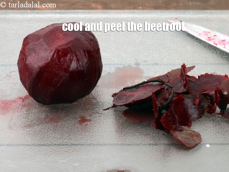 Step 6 – Once cooled, remove the beet from the pressure cooker and peel it using a knife. …