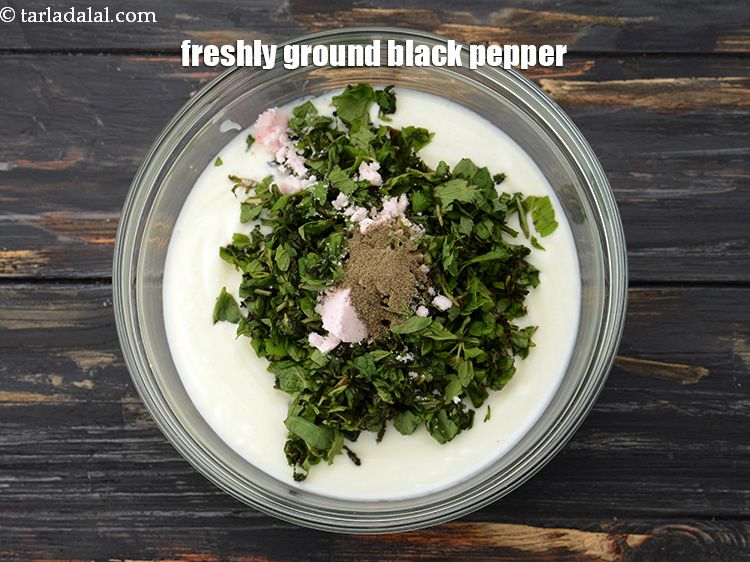 Step 6 – Add 1/4 tsp&nbsp;<a href="https://www.tarladalal.com/glossary-freshly-ground-black-pepper-kalimirch-powder-kali-mirch-ka-powder-567i" target="_blank">freshly ground black pepper</a>.