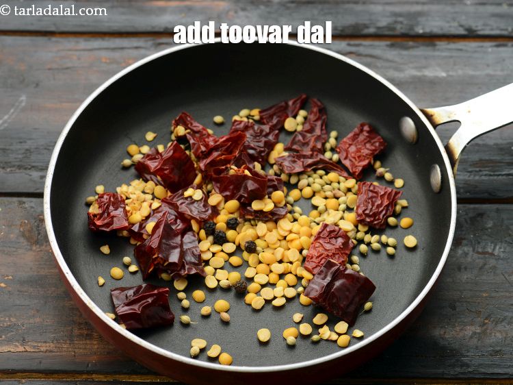 Step 11 – Add&nbsp;1 tsp&nbsp;<a href="glossary-toovar-dal-arhar-dal-toor-dal-split-pigeon-peas-tur-dal-955i">toovar (arhar) dal</a>.