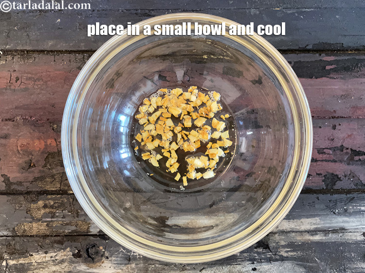 Step 10 – Remove from the flame and keep aside to cool slightly for one minute.<br /> &nbsp;