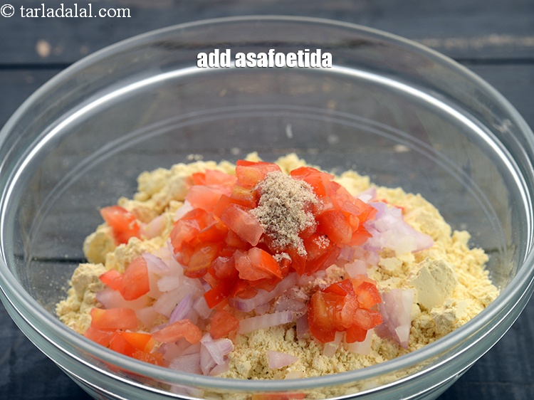 Step 6 – Add 1/4 tsp&nbsp;<a href="https://www.tarladalal.com/glossary-asafoetida-hing-113i">asafoetida (hing)</a>.