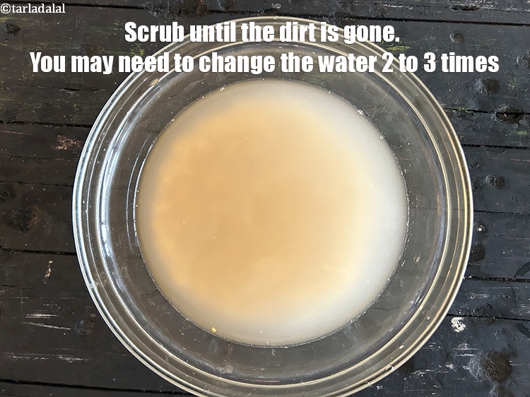 Step 8 – <p>Scrub until the dirt is gone. You may need to change the water 2-3 times. …