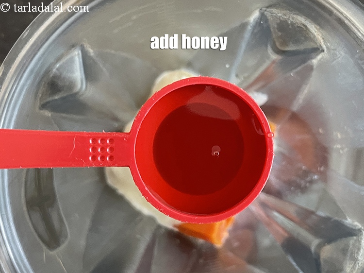 Step 9 – Add 1&nbsp;tbsp&nbsp;<a href="glossary-honey-467i">honey</a>&nbsp;(optional). You can skip the honey or add more. The smoothie may require …