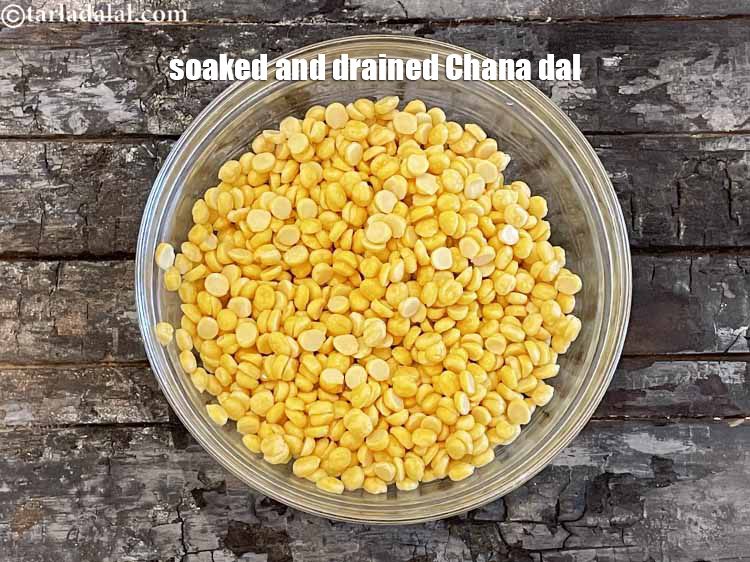 Step 11 – Soaked and drained chana dal.