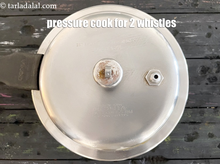 Step 7 – Pressure cook for 2 whistles.