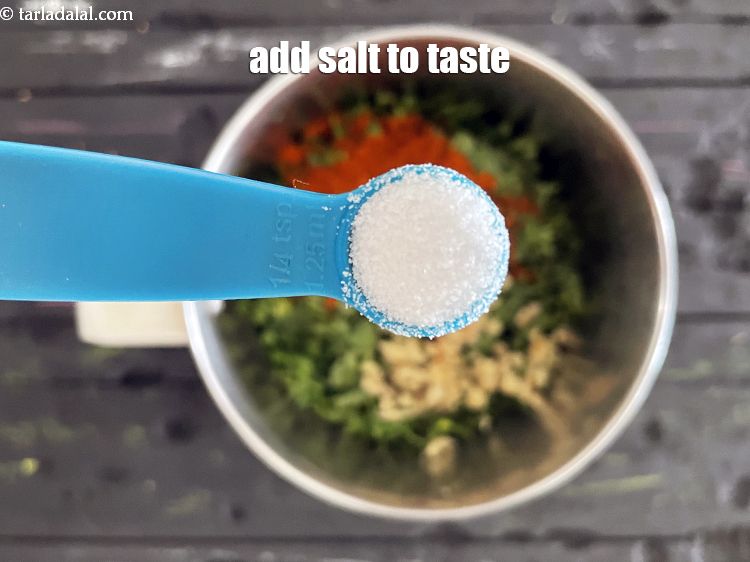 Step 7 – Add salt to taste. We added 1/4 tsp&nbsp;salt.