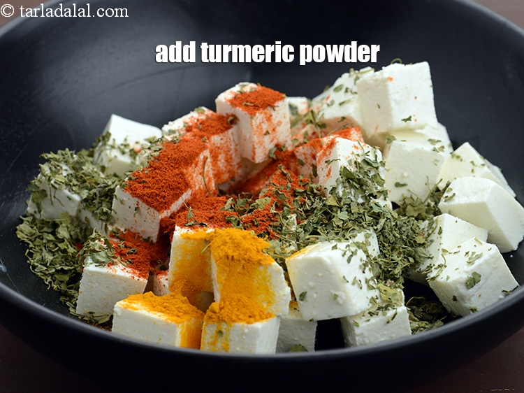 Step 6 – Add &frac12; tsp&nbsp;<a href="https://tarladalal.com/glossary-turmeric-powder-haldi-645i">turmeric powder (haldi)</a>.