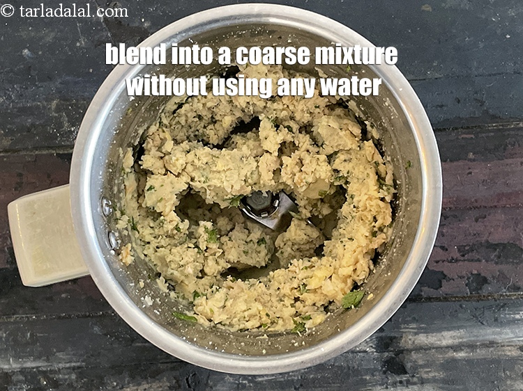 Step 21 – Blend in a mixer to a coarse mixture without using any water.