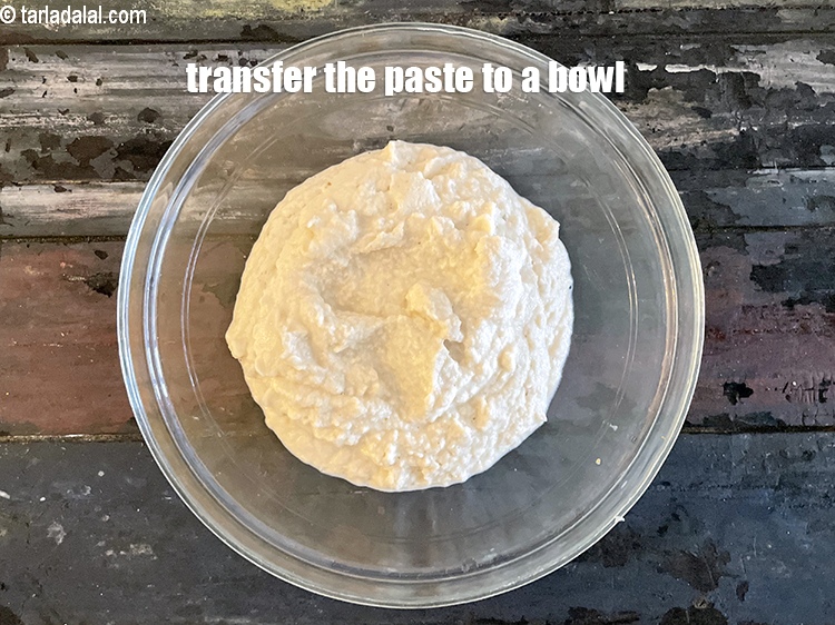Step 12 – Transfer the paste into a bowl.