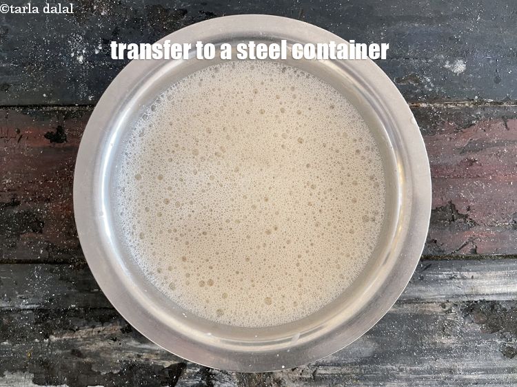 Step 7 – Transfer to a steel contianer.