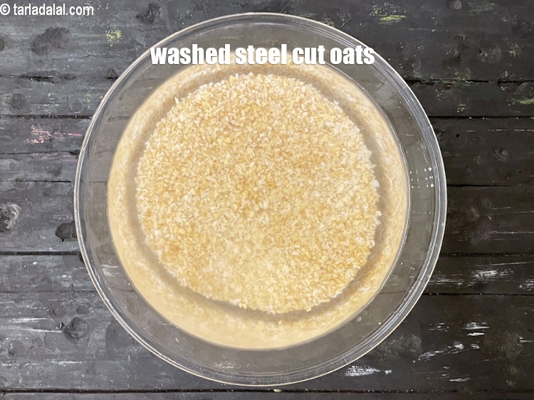 Step 6 – Clean steel cut oats ready for soaking.
