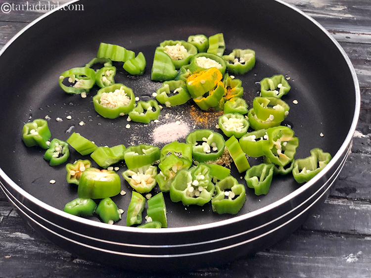 Step 6 – Add the sanchal (black salt) and salt to taste.&nbsp;