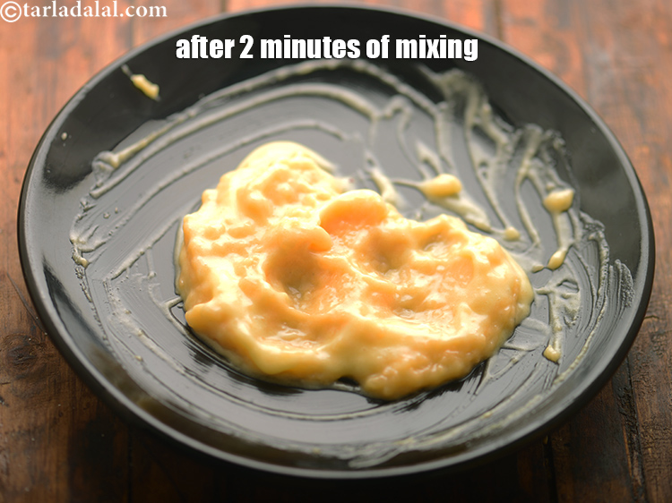Step 18 – This is the mixture after 2 minutes of mixing. At this stage you will get …