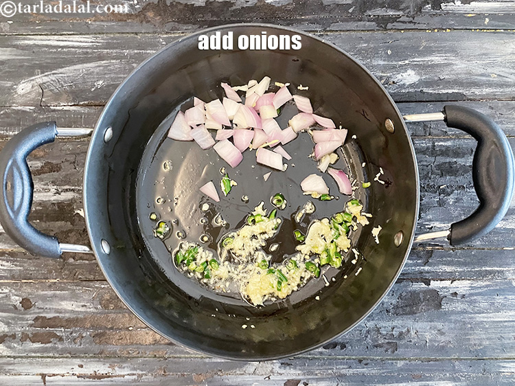 Step 18 – Add&nbsp;<meta charset="UTF-8" />1/2 cup&nbsp;finely&nbsp;<a href="glossary-chopped-onions-722i">chopped onions</a>.