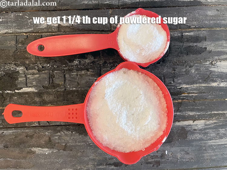 Step 36 – Use powdered sugar instead of regular sugar.
