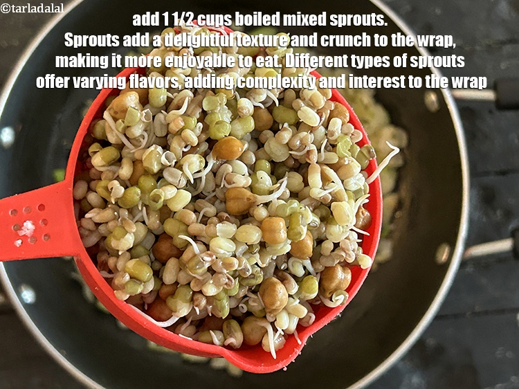 Step 41 – Add&nbsp;1 1/2 cups&nbsp;boiled&nbsp;<a href="mixed-sprouts-2792r">mixed sprouts</a>&nbsp;(chana &nbsp;and matki).&nbsp;Sprouts add a delightful texture and crunch to the …