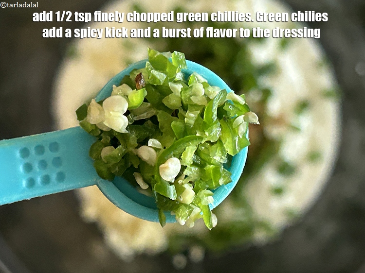 Step 27 – Add&nbsp;<meta charset="UTF-8" /><strong>1/2&nbsp;</strong>tsp&nbsp;finely&nbsp;<a href="glossary-chopped-green-chilli-820i">chopped green chillies</a>.&nbsp;Green chilies add a spicy kick and a burst of …