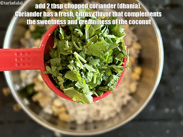 Step 7 – Add&nbsp;<meta charset="UTF-8" />2 tbsp&nbsp;<a href="glossary-chopped-coriander-783i">chopped coriander (dhania)</a>.&nbsp;Coriander has a fresh,&nbsp;citrusy flavor that complements the sweetness …