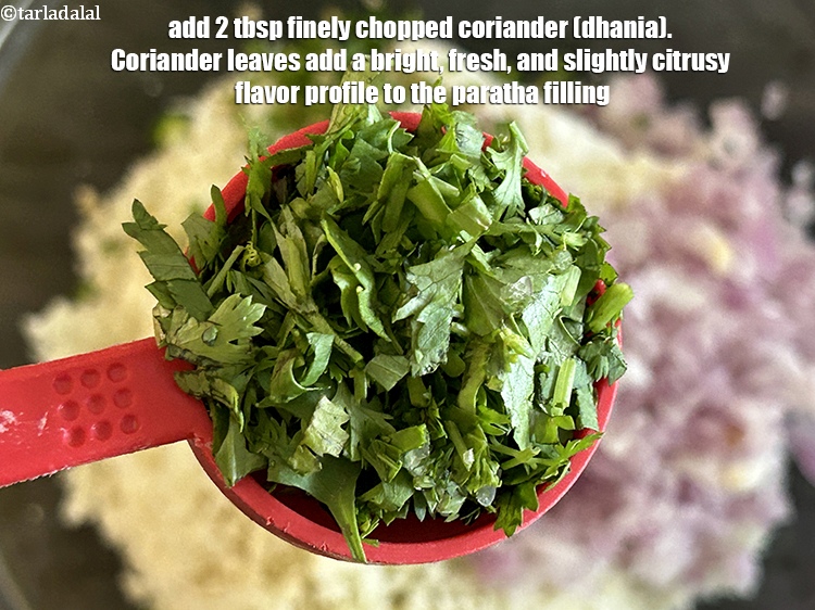 Step 15 – Add 2 tbsp finely&nbsp;<a href="https://www.tarladalal.com/glossary-chopped-coriander-783i">chopped coriander (dhania)</a>.&nbsp;Coriander leaves add a bright, fresh, and slightly citrusy …