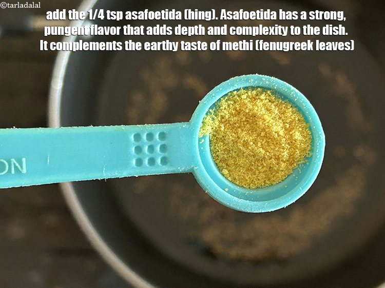 Step 7 – <meta charset="UTF-8" /> Add the <meta charset="UTF-8" />1/4 tsp&nbsp;<a href="glossary-asafoetida-hing-113i">asafoetida (hing)</a>.&nbsp;Asafoetida has a strong,&nbsp;pungent flavor …