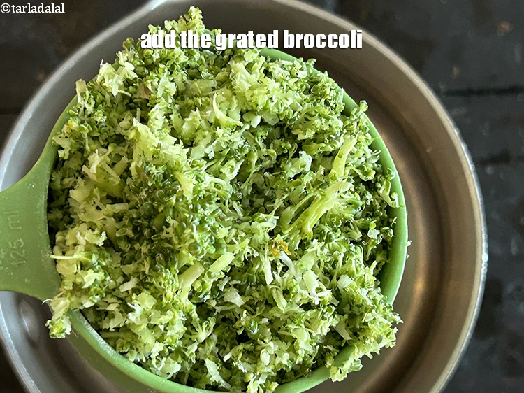 Step 6 – Add the grated broccoli