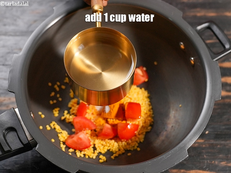 Step 7 – Add 1 cup water.