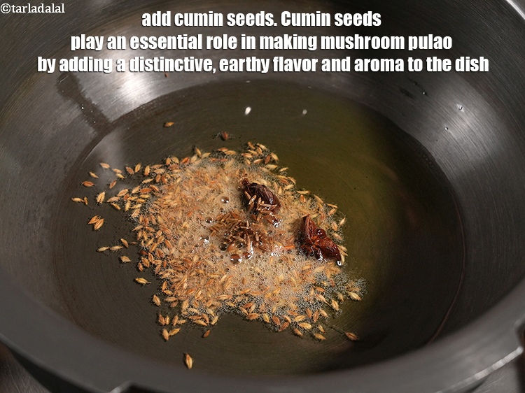 Step 7 – Add 1 tsp <a href="https://www.tarladalal.com/glossary-cumin-seeds-jeera-zeera-381i">cumin seeds (jeera)</a>. Cumin seeds play an essential role in making …