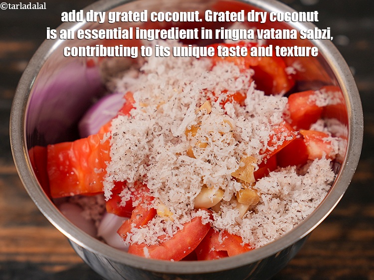 Step 7 – Add 2 tbsp dry <a href="https://www.tarladalal.com/glossary-grated-coconut-852i">grated coconut</a>. Grated dry coconut is an essential ingredient in …
