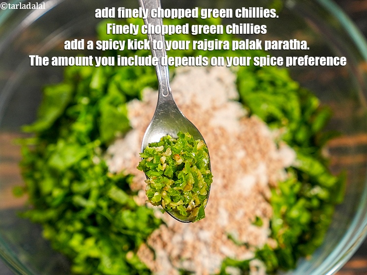 Step 7 – Add 1 tsp finely <a href="https://www.tarladalal.com/glossary-chopped-green-chilli-820i">chopped green chillies</a>. Finely chopped green chillies add a spicy …