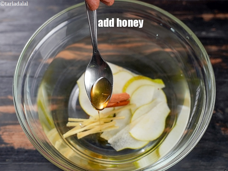 Step 7 – Add &frac12; tsp honey.