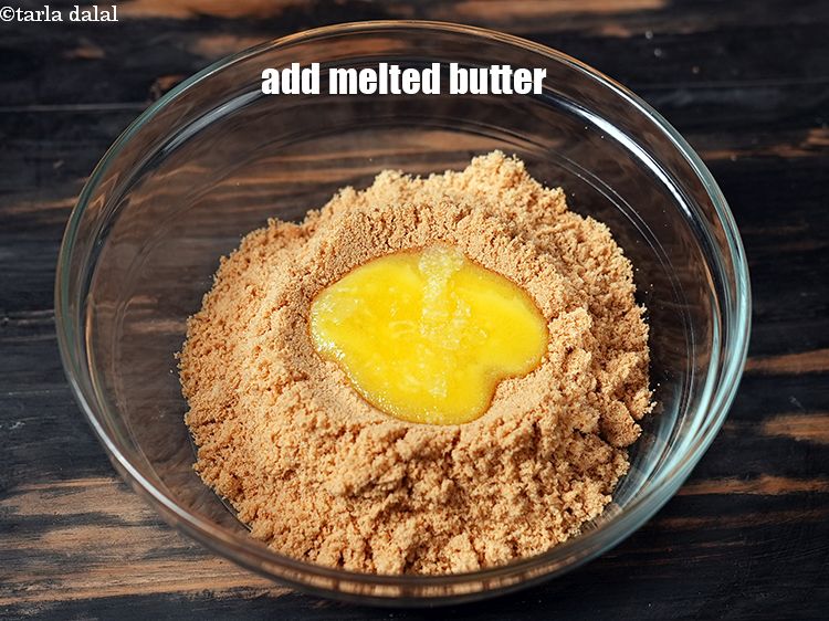 Step 8 – Add &frac14; cup melted butter. Make sure its not hot.