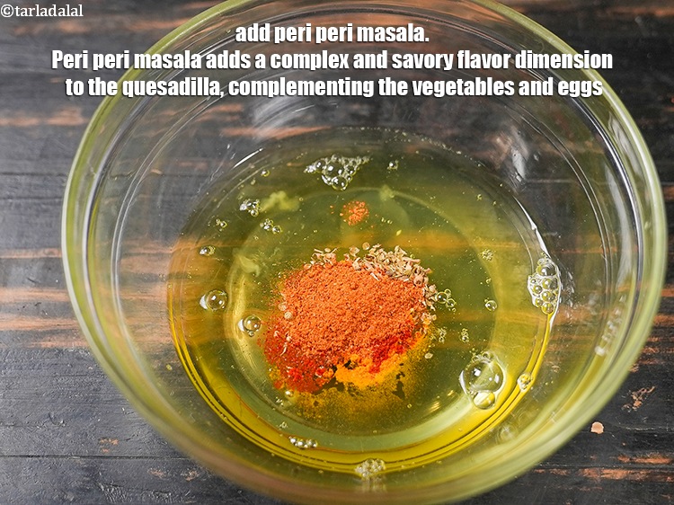 Step 7 – Add &frac12; tsp <a href="https://www.tarladalal.com/peri-peri-masala-40207r">peri peri masala</a>. Peri peri masala adds a complex and savory …