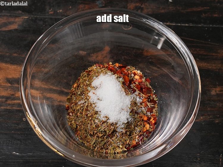 Step 7 – Add &frac14; tsp salt.