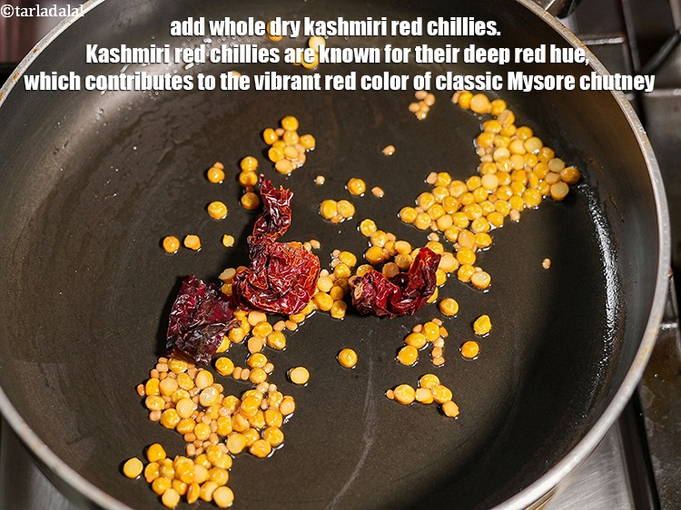 Step 7 – Add 2 <a href="https://www.tarladalal.com/glossary-whole-dry-kashmiri-red-chillies-kashmiri-mirch-kashmiri-lal-mirch-332i">whole dry kashmiri red chillies</a>. &nbsp;Kashmiri red chillies are known for their …