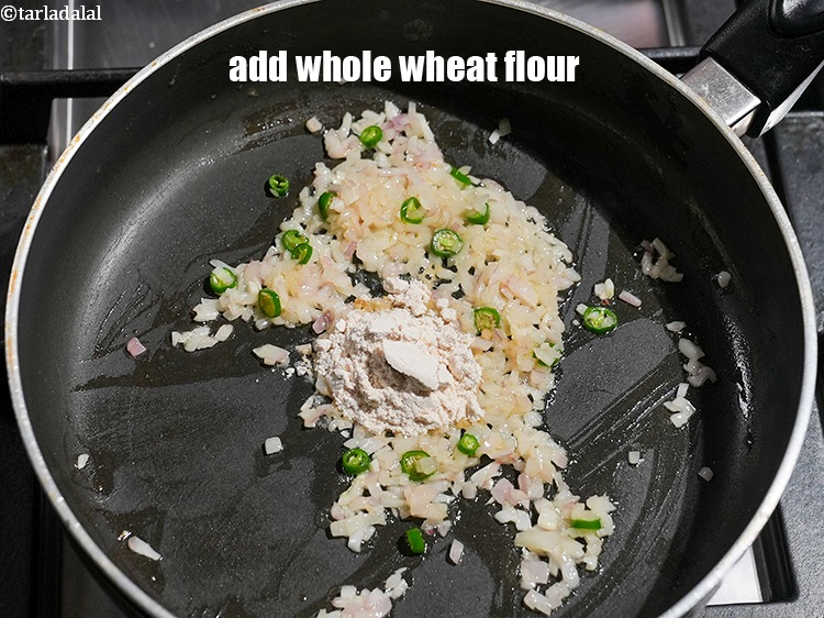 Step 13 – Add 2 tsp whole wheat flour.