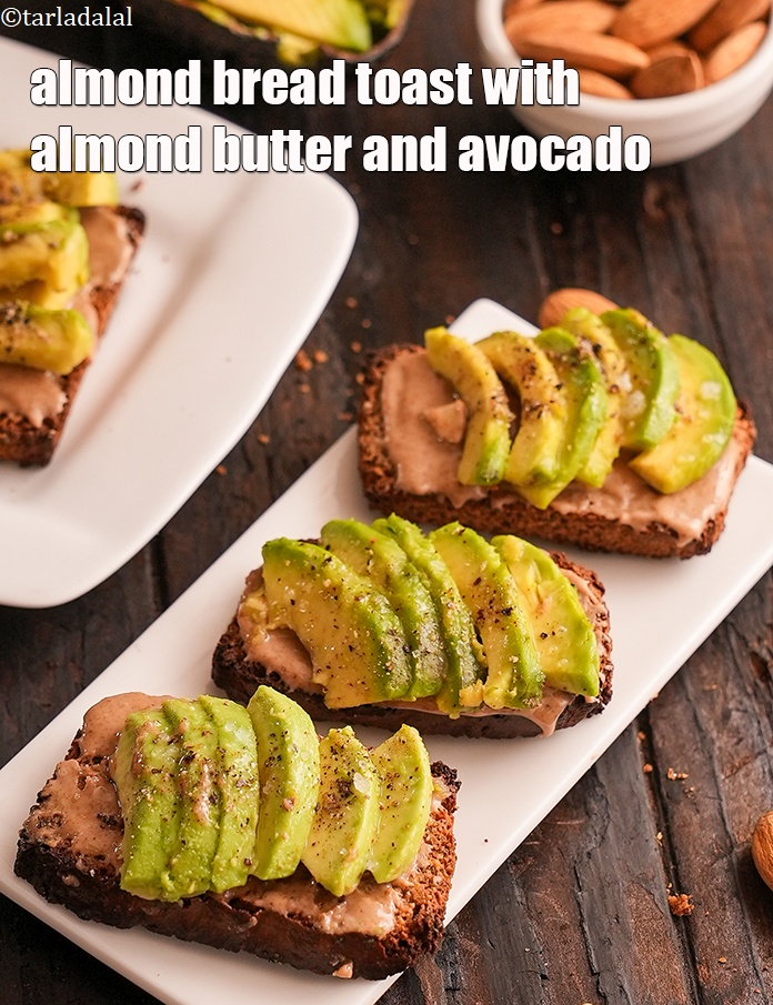 Step 23 – Serve&nbsp;<strong>almond bread toast with almond butter and avocado</strong>&nbsp;immediately.