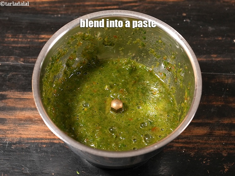 Step 7 – Blend into a paste. Keep aside.