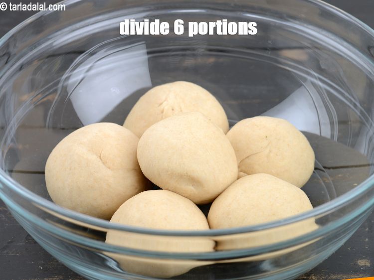 Step 7 – Divide 6 equal portions of the dough.