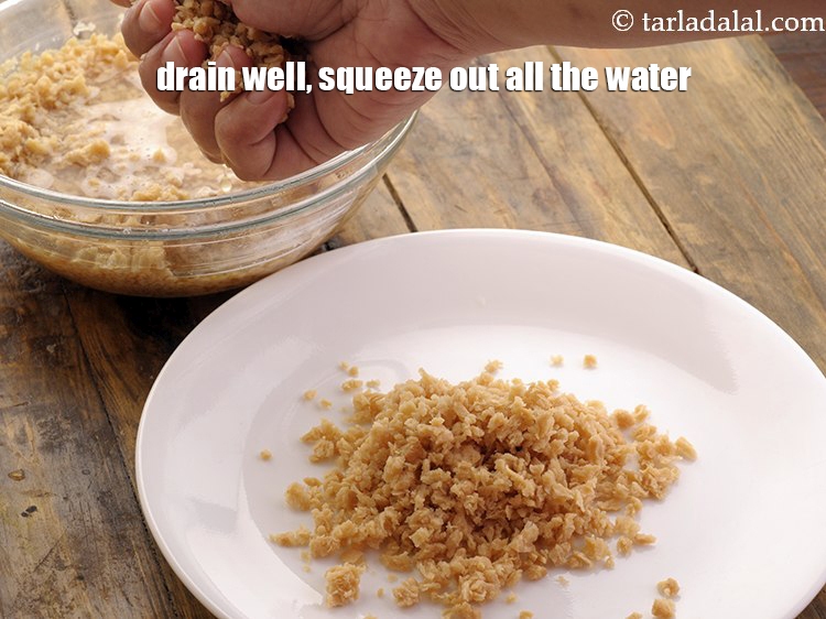 Step 7 – Drain well, squeeze out all the water.