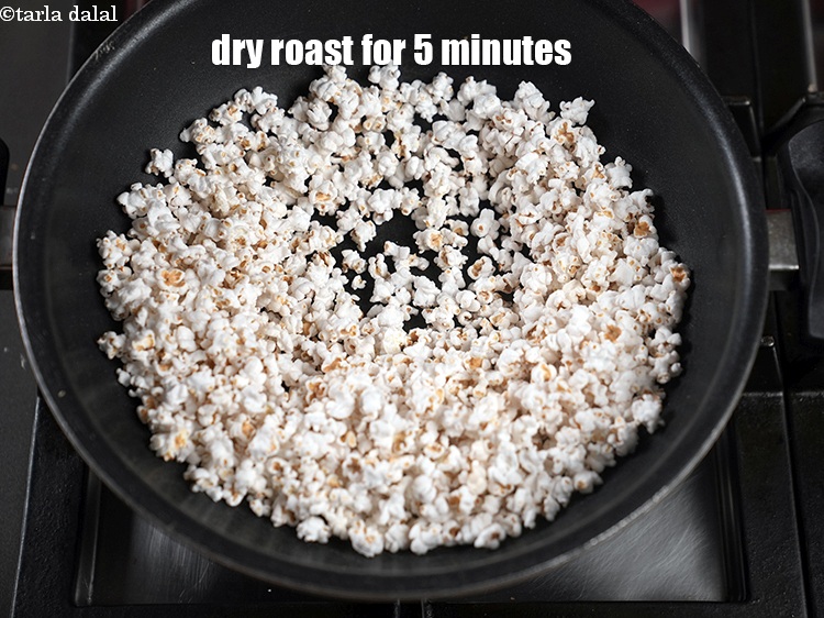 Step 7 – Dry roast on medium flame for 5 minutes, while stirring occasionally.