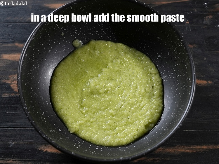 Step 7 – In a deep bowl, add the coarse paste.