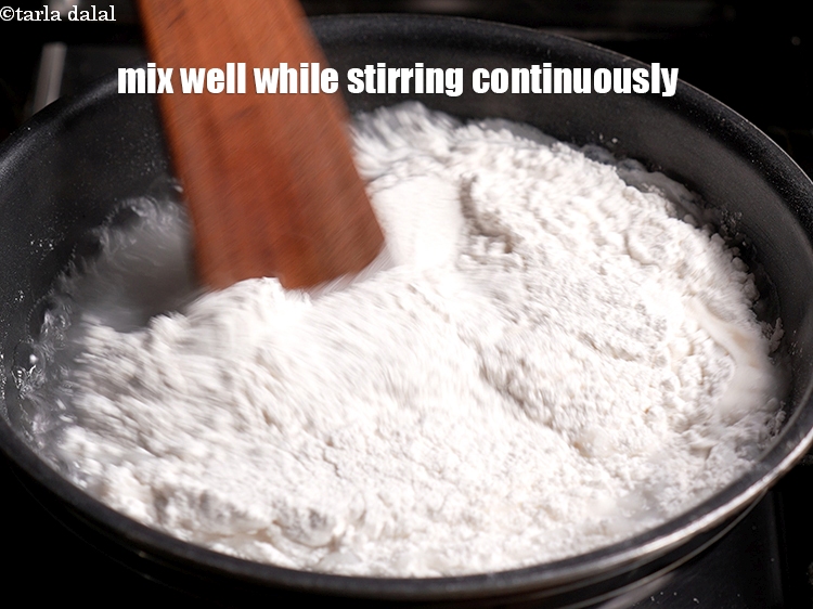Step 7 – Mix well while stirring continuously.