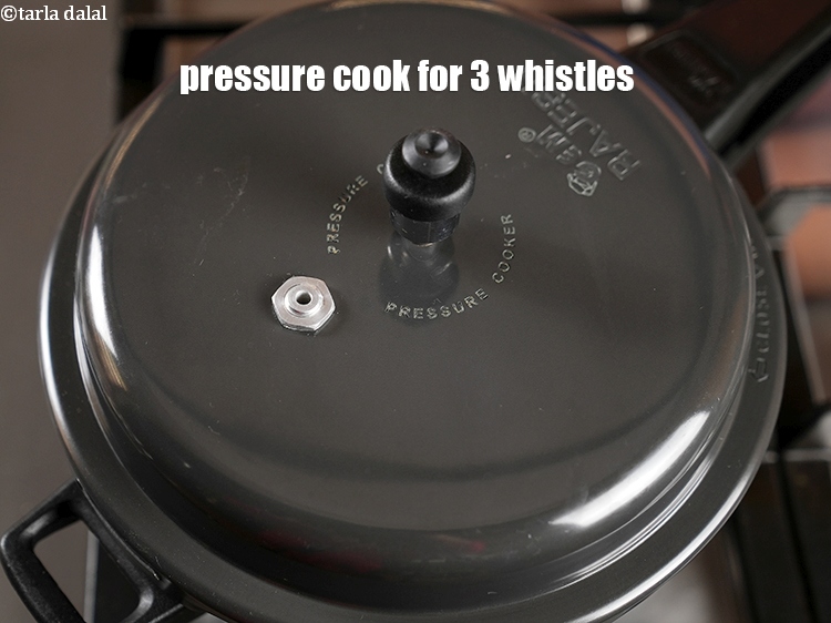 Step 12 – Pressure cook for 3 whistles.