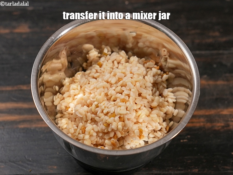 Step 7 – Transfer it into a mixer jar.